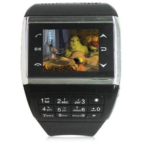 Quad Band Touch Screen Cell Phone Watch - FM + E-Book - Click Image to Close